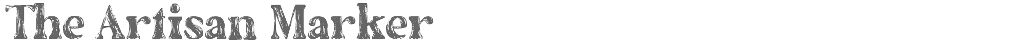 Sample characters The Artisan Marker Font